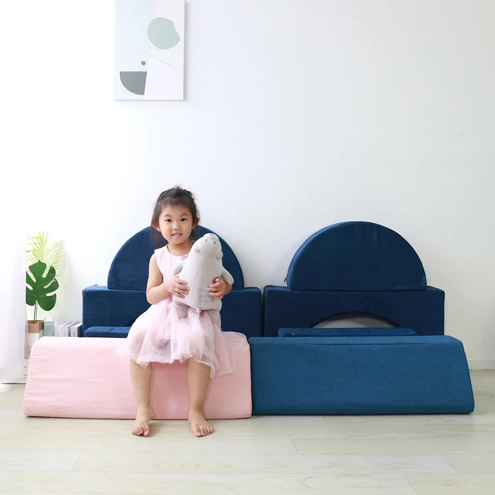 Factory Price Children's Sofas Play Couch Nugget Couches  Kids Sofa Building Toy Sofa Foam Couch