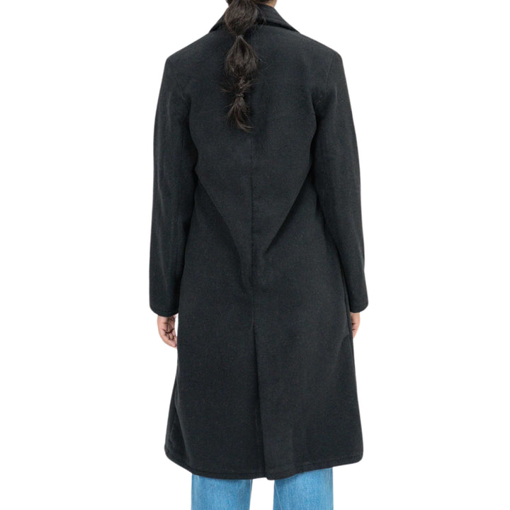 Double Breasted Wool Coat Black