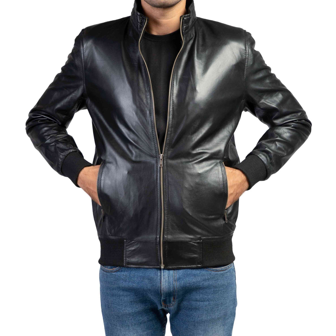 Black Men's Leather Jacket