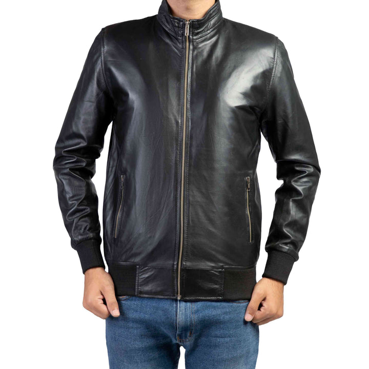 Black Men's Leather Jacket