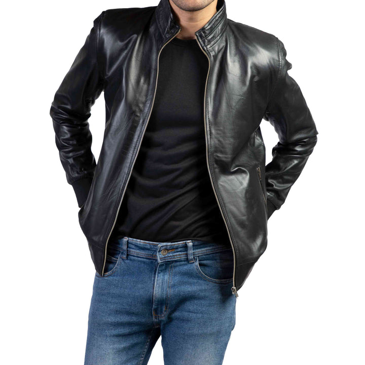 Black Men's Leather Jacket