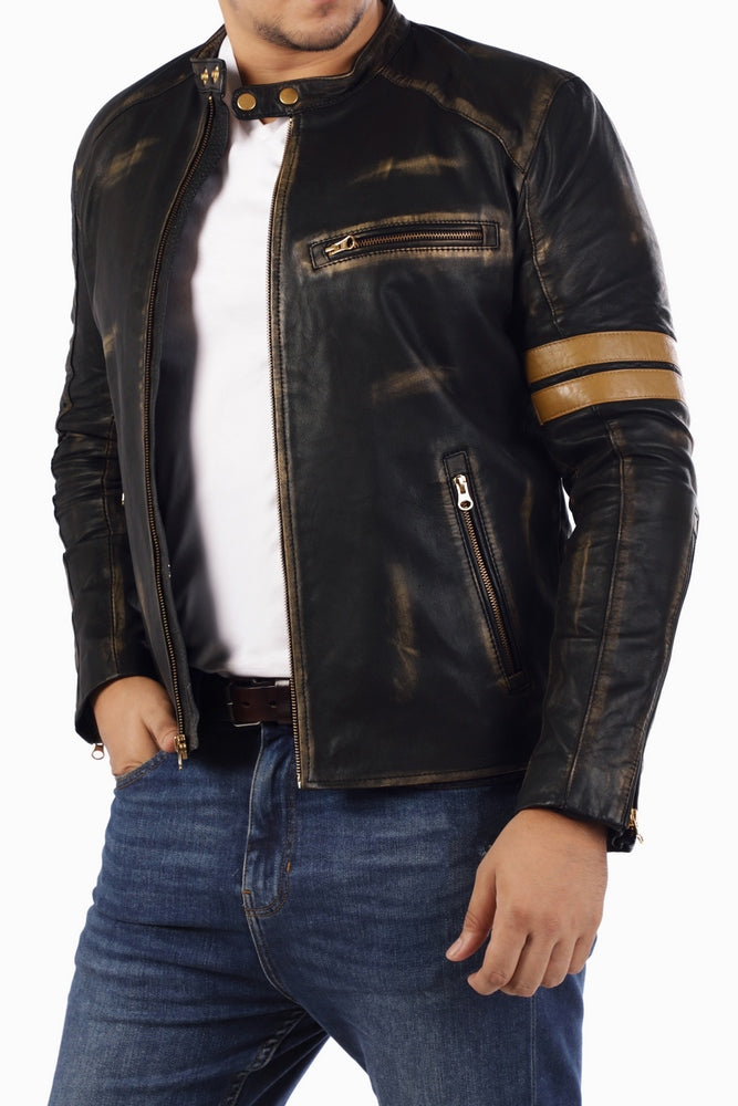 Genuine Lambskin Leather Jacket Black