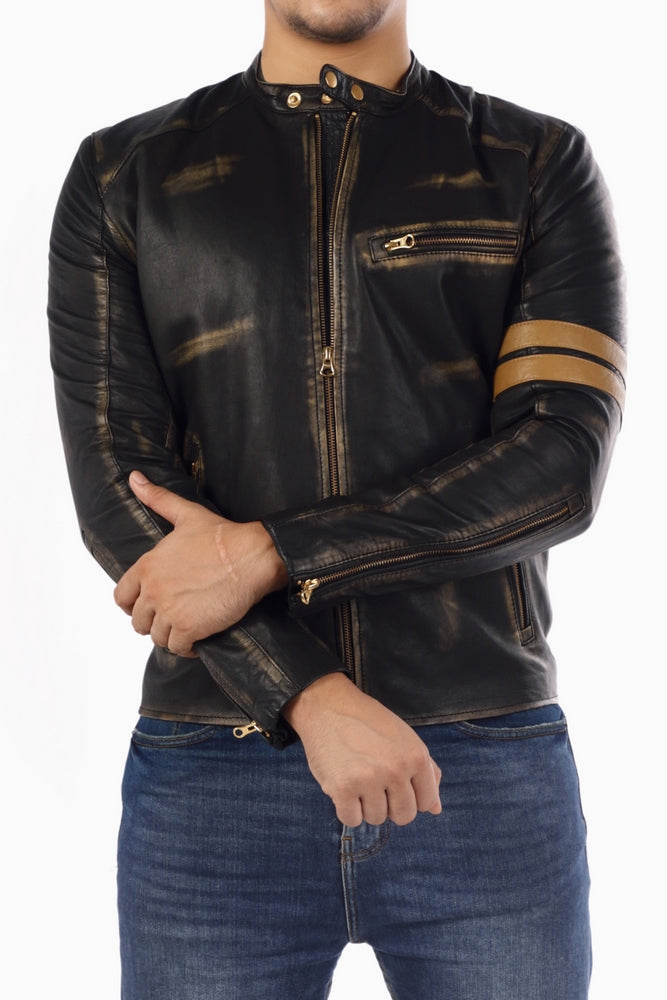 Genuine Lambskin Leather Jacket Black